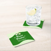 Limoengroen Citrus Eindfeest Bachelorette Vierkante Kartonnen Onderzetter (Insitu)