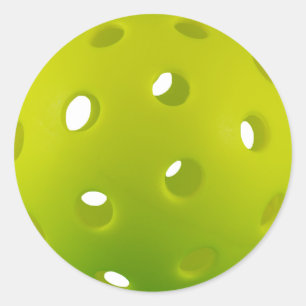Limoengroen echt pickleball ronde sticker