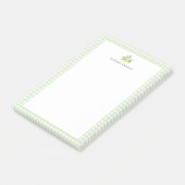 Limoengroen geruit rand Persoonlijk Post-it® Notes (Schuin)
