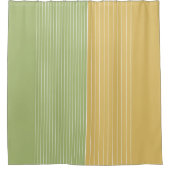 Limoengroen Gouden Strepen Douchegordijn (Voorkant)