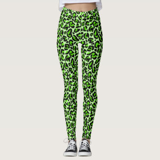 Limoengroen y2k Luipaardprint Leggings