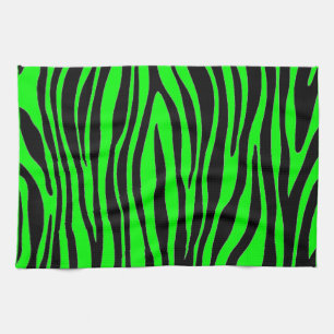 Limoengroen Zebra Theedoek