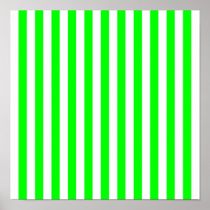Limoengroene gestreepte patroon poster