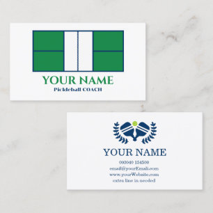 limoengroene realistische pickleball visitekaartje