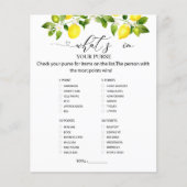 Limoentak en blauwe mozaïek Wat zit er in je tas (Voorkant)