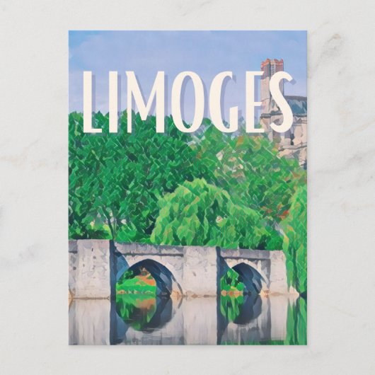 Limoges Photo Vintage Briefkaart (Voorkant)