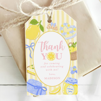 Limon Citrus Zomer Limonade 1e Verjaardagsfeestje Cadeaulabel
