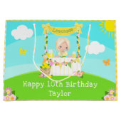 limonade blond haar meisje gelukkig verjaardag groot cadeauzakje (Voorkant)