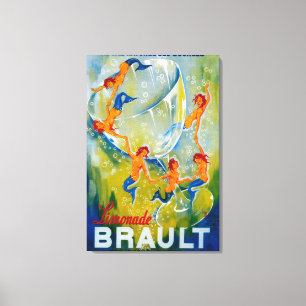 Limonade Brault Poster Europa Canvas Afdruk