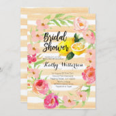 Limonade Bruiloft Feest uitnodiging aquarel (Voorkant / Achterkant)