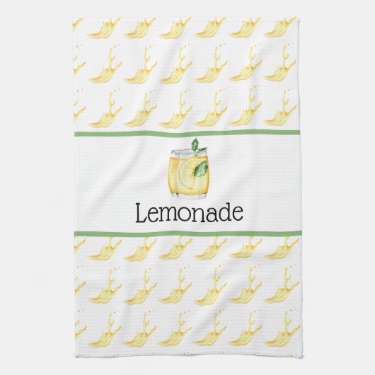 limonade in een glazen keukenhanddoek (Verticaal)