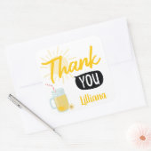 limonade stand dank u gepersonaliseerd vierkante sticker (Envelop)
