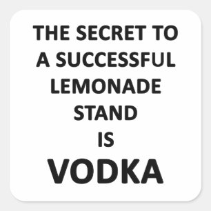 limonade standaard vierkante sticker