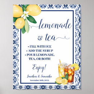 Limonade & Theebar Bord Blauwe Middellandse Zee Poster