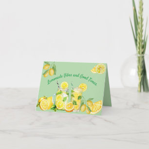 Limonade vibes en goede tijden notitiekaartje
