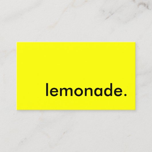 limonade. visitekaartje (Voorkant)