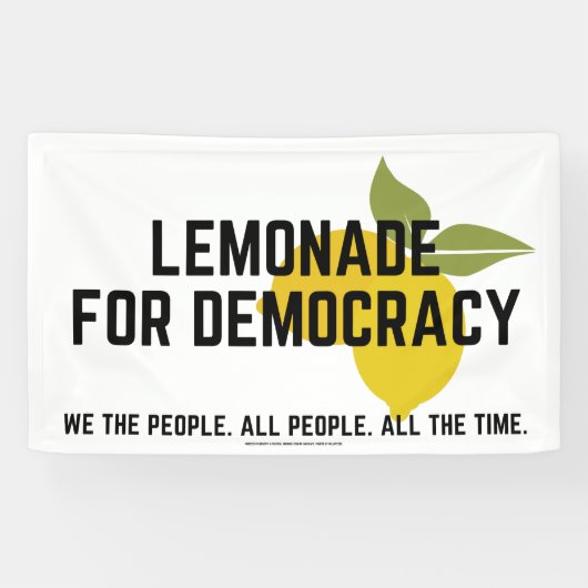 limonade voor democratie spandoek (Horizontaal)