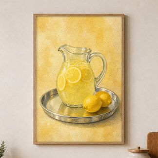 Limonadekan Waterverf Cottagecore Poster
