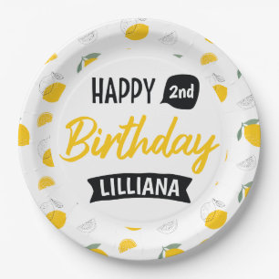 Limonadestand Happy Birthday Thema Persoonlijk Papieren Bordje