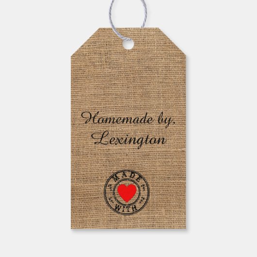  Limoncello Burlap Look Bottle Hang Label | Cadeaulabel (Achterkant)