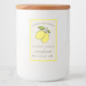 Limoncello Citroenen Klein Likeur Label | Voedselcontainer Etiket (Voorkant)