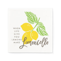 Limoncello cocktailservet, wanneer het leven je ge