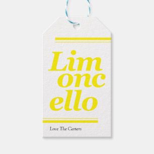 Limoncello Dank je Labels voor weddenschappen Cadeaulabel