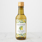 Limoncello de citron floral Mariage Mini Étiquette (Devant)