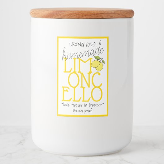 Limoncello Étiquette de bouteilles maison | (Devant)