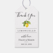 Limoncello Favor Bedankt Cadeau Label Cadeaulabel (Voorkant)