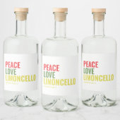 Limoncello Food and Beverage Label Set Likeurfles Etiket (Flessen)
