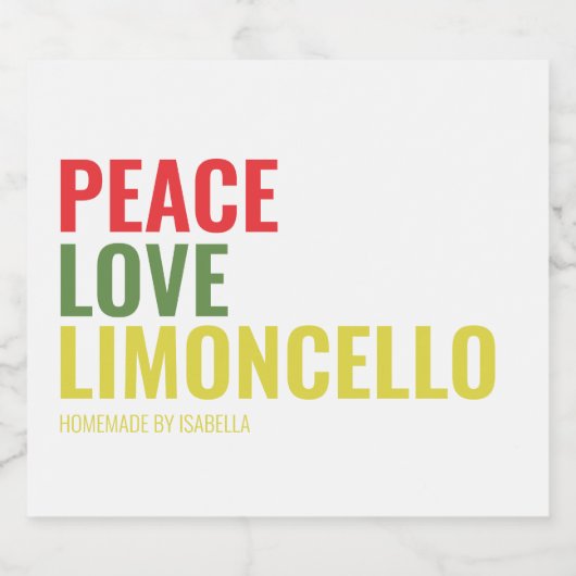 Limoncello Food and Beverage Label Set Likeurfles Etiket (Enkel label)