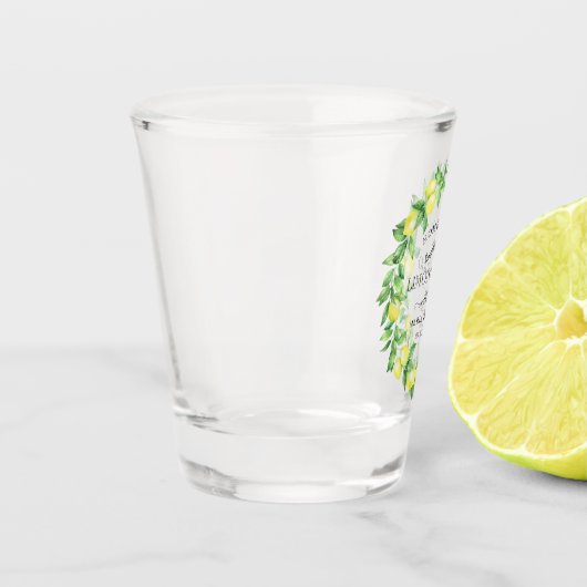 Limoncello Greenery Gepersonaliseerde Monogram Fav Shot Glas (Links)