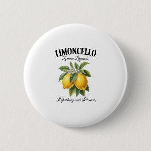 Limoncello Italië Vintage Verfrissende Citroen Vak Ronde Button 5,7 Cm