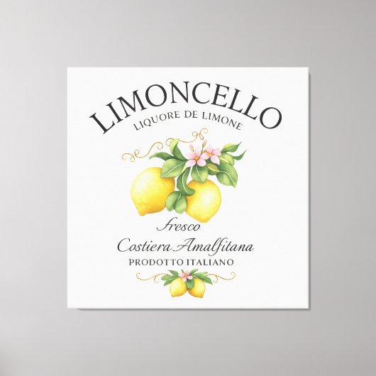 Limoncello Italy Amalfi Coast Canvas Afdruk (Voorkant)