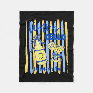 Limoncello la dolce vita amalfi-kust citroen fleece deken