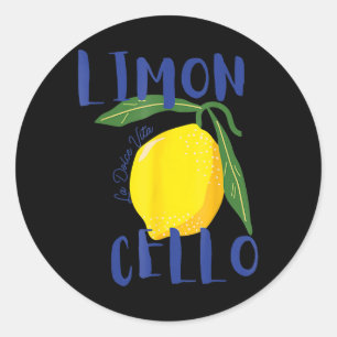 Limoncello La Dolce Vita Italiaans Citroen Mannen  Ronde Sticker