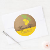 Limoncello Label, 3 inch ronde citroen sticker (Envelop)