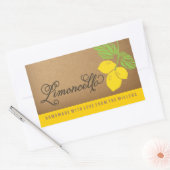 Limoncello Label, kleine rechthoek citroen sticker (Envelop)