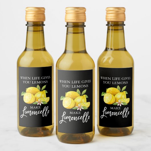 Limoncello-label voor kleine fles met penseellette wijn etiket (Flessen)
