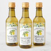 Limoncello Lemon Floral Mini Étiquettes bouteille (Bouteilles)