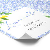 Limoncello Lemon Positano Italiaanse bruiloft Poster (Hoek)