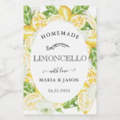 Limoncello Lemon Tree Favoriser Mini Étiquette bou (Étiquettes simples)