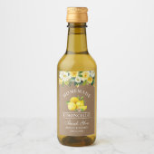 Limoncello Lemons Floral Kraft Mini Étiquettes bou (Devant)