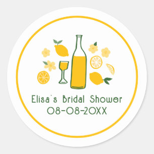 Limoncello Limonade Citroen HUIDIGE Bruidsdiner Ronde Sticker