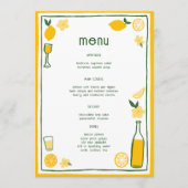 Limoncello Limonade Citroenen CUSTOM Vrijgezellenf Menu (Voorkant)