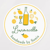 Limoncello Limonade Lemon Handgemaakte Craft CUSTO Labels (Design 2)