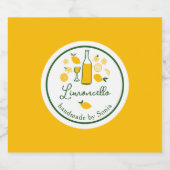 Limoncello Limonade Lemon Handgemaakte Craft CUSTO Likeurfles Etiket (Enkel label)