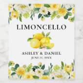 Limoncello Mariage citron Étiquette bouteille (Étiquettes simples)