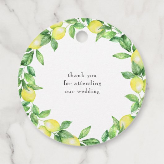 Limoncello Monogram Favor Classic Bedankjes Labels (Achterkant)